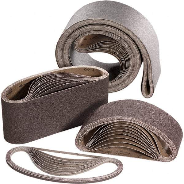 Sait - 3" Wide x 21" OAL, 40 Grit, Aluminum Oxide Abrasive Belt - Aluminum Oxide, Coarse, Coated, X Weighted Cloth Backing - Top Tool & Supply