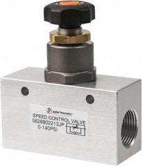 PRO-SOURCE - 3/4" NPT Inline Speed Control Valve - 0 to 140.78 psi & Aluminum Alloy Material - Top Tool & Supply