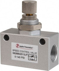 PRO-SOURCE - 3/8" NPT Inline Speed Control Valve - 0 to 140.78 psi & Aluminum Alloy Material - Top Tool & Supply