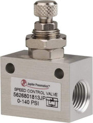 PRO-SOURCE - 1/4" NPT Inline Speed Control Valve - 0 to 140.78 psi & Aluminum Alloy Material - Top Tool & Supply