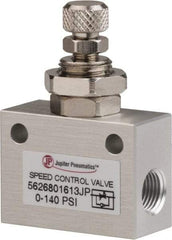 PRO-SOURCE - 1/8" NPT Inline Speed Control Valve - 0 to 140.78 psi & Aluminum Alloy Material - Top Tool & Supply