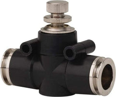 PRO-SOURCE - 1/2" Tube OD Inline Flow Control Valve - 0 to 113.76 psi & Techno Polymer, Brass, Steel Material - Top Tool & Supply