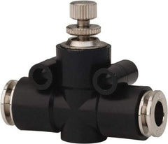 PRO-SOURCE - 1/4" Tube OD Inline Flow Control Valve - 0 to 113.76 psi & Techno Polymer, Brass, Steel Material - Top Tool & Supply