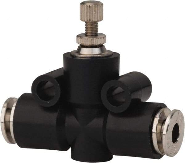 PRO-SOURCE - 5/32" Tube OD Inline Flow Control Valve - 0 to 113.76 psi & Techno Polymer, Brass, Steel Material - Top Tool & Supply