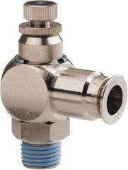 PRO-SOURCE - 1/4" Male NPT x 3/8" Tube OD Tamper Resistant Valve - 0 to 113.76 psi & Nickel Plated Brass Material - Top Tool & Supply