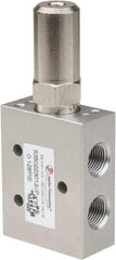 PRO-SOURCE - 1/8" NPT 5-Way, 2 Position Mini Mechanical Valve - 0.34 CV Rate, 9 CFM, 127.98 Max psi, Air Pilot/Spring Actuator - Top Tool & Supply