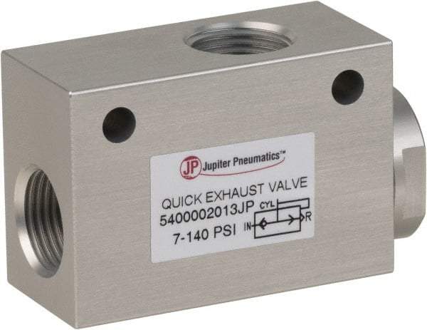 PRO-SOURCE - 3/8" NPT Quick Exhaust Valve - 3/8" Exhaust Port, 7.1 to 140.78 psi, Aluminum Alloy Material - Top Tool & Supply