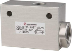 PRO-SOURCE - 1/2" NPT Quick Exhaust Valve - 3/4" Exhaust Port, 7.1 to 140.78 psi, Aluminum Alloy Material - Top Tool & Supply