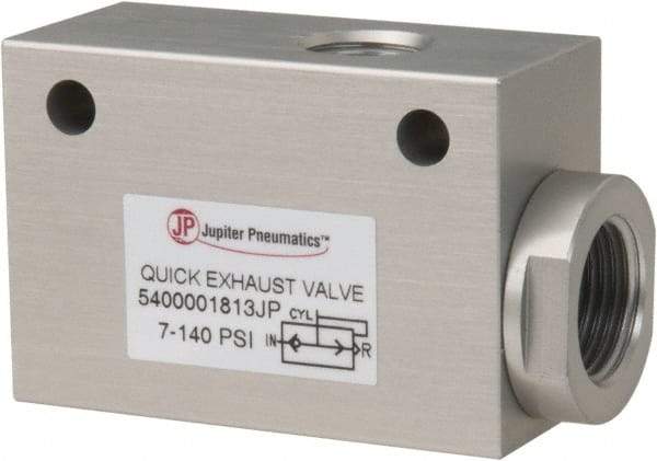 PRO-SOURCE - 1/4" NPT Quick Exhaust Valve - 3/8" Exhaust Port, 7.1 to 140.78 psi, Aluminum Alloy Material - Top Tool & Supply