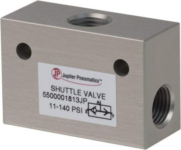 PRO-SOURCE - 1/4" NPT Shuttle Valve - 11.4 to 140.78 psi & Aluminum Alloy Material - Top Tool & Supply