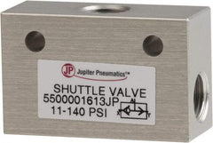 PRO-SOURCE - 1/8" NPS Shuttle Valve - 11.4 to 140.78 psi & Aluminum Alloy Material - Top Tool & Supply