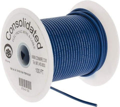 Made in USA - 18 AWG, 16 Strand, 100' OAL, Tinned Copper Hook Up Wire - Blue PVC Jacket, 0.106" Diam - Top Tool & Supply