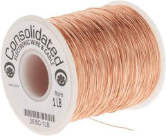 Made in USA - 26 AWG, 0.0159 Inch Diameter, 1279 Ft., Solid, Grounding Wire - Copper, ASTM B3, QQ-W-343 Type S, RoHS Compliant - Top Tool & Supply