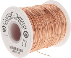 Made in USA - 24 AWG, 0.0201 Inch Diameter, 804 Ft., Solid, Grounding Wire - Copper, ASTM B3, QQ-W-343 Type S, RoHS Compliant - Top Tool & Supply