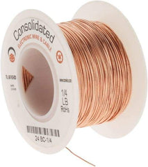 Made in USA - 24 AWG, 0.0201 Inch Diameter, 201 Ft., Solid, Grounding Wire - Copper, ASTM B3, QQ-W-343 Type S, RoHS Compliant - Top Tool & Supply