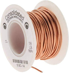 Made in USA - 16 AWG, 0.0508 Inch Diameter, 32 Ft., Solid, Grounding Wire - Copper, ASTM B3, QQ-W-343 Type S, RoHS Compliant - Top Tool & Supply