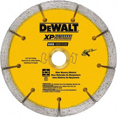 DeWALT - 6" Diam, 7/8" Arbor Hole Diam, Wet & Dry Cut Saw Blade - Diamond-Tipped, Standard Round Arbor - Top Tool & Supply