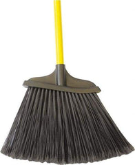 PRO-SOURCE - 8-1/8" Wide, Black Synthetic Bristles, 48" Fiberglass Handle, Angled Broom - Water Resistant - Top Tool & Supply