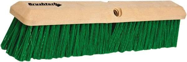 PRO-SOURCE - 24" General Purpose Polypropylene Push Broom - 3" Bristle Length, Plastic Block, Threaded Handle Connection, Handle Sold Separately - Top Tool & Supply