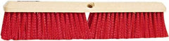 PRO-SOURCE - 18" General Purpose Polypropylene Push Broom - 3" Bristle Length, Plastic Block, Threaded Handle Connection, Handle Sold Separately - Top Tool & Supply