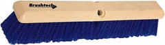 PRO-SOURCE - 18" General Purpose Polypropylene Push Broom - 3" Bristle Length, Plastic Block, Threaded Handle Connection, Handle Sold Separately - Top Tool & Supply