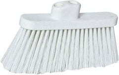 PRO-SOURCE - 10" Wide, White Polypropylene Bristles, Angled Broom - Threaded Handle, 10 Inch Wide Broom, White Bristles, Handle Sold Separately - Top Tool & Supply