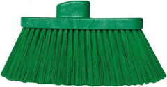 PRO-SOURCE - 10" Wide, Green Polypropylene Bristles, Angled Broom - Threaded Handle, 10 Inch Wide Broom, Green Bristles, Handle Sold Separately - Top Tool & Supply