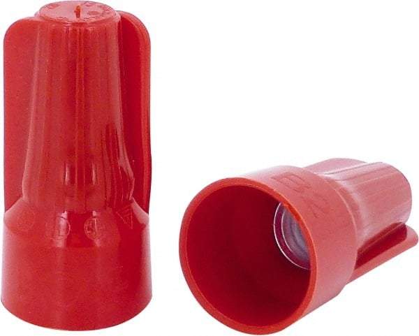 Ideal - 2, 18 to 5, 12 AWG, 600 Volt, Flame Retardant, Standard Twist on Wire Connector - Red, 221°F - Top Tool & Supply