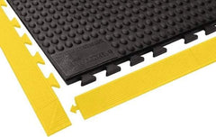 Wearwell - 3' Long x 3' Wide x 5/8" Thick, Anti-Fatigue Modular Matting Tiles - Male & Female, 4 Interlocking Sides, Black, For Dry Areas, Series 503 - Top Tool & Supply