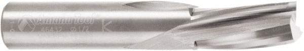 Amana Tool - 1/2" Cutting Diam x 1" Length of Cut, 3 Flute, Downcut Spiral Router Bit - Uncoated, Right Hand Cut, Solid Carbide, 3" OAL x 1/2" Shank Diam, 20° Helix Angle - Top Tool & Supply