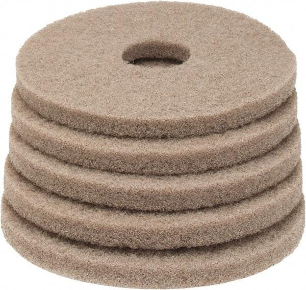 PRO-SOURCE - Polishing Pad - 13" Machine, Tan Pad, Polyester - Top Tool & Supply