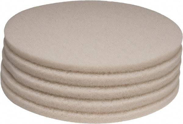 PRO-SOURCE - Polishing Pad - 20" Machine, White Pad, Polyester - Top Tool & Supply