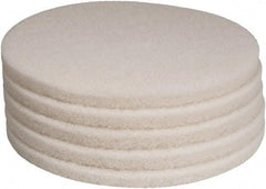 PRO-SOURCE - Polishing Pad - 19" Machine, White Pad, Polyester - Top Tool & Supply