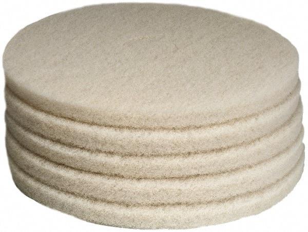 PRO-SOURCE - Polishing Pad - 17" Machine, White Pad, Polyester - Top Tool & Supply