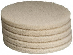 PRO-SOURCE - Polishing Pad - 15" Machine, White Pad, Polyester - Top Tool & Supply