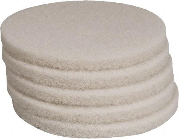 PRO-SOURCE - Polishing Pad - 13" Machine, White Pad, Polyester - Top Tool & Supply