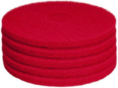 PRO-SOURCE - Polishing Pad - 15" Machine, Red Pad, Polyester - Top Tool & Supply