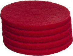 PRO-SOURCE - Polishing Pad - 14" Machine, Red Pad, Polyester - Top Tool & Supply