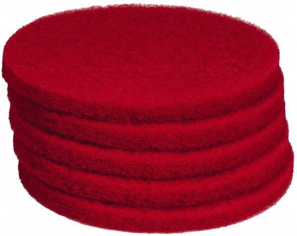 PRO-SOURCE - Polishing Pad - 13" Machine, Red Pad, Polyester - Top Tool & Supply