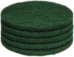 PRO-SOURCE - Stripping Pad - 14" Machine, Green Pad, Polyester - Top Tool & Supply