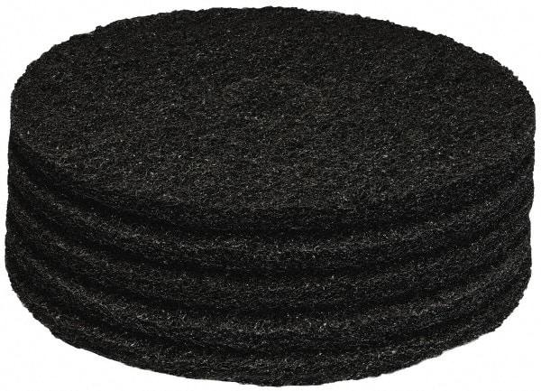 PRO-SOURCE - Stripping Pad - 17" Machine, Black Pad, Polyester - Top Tool & Supply