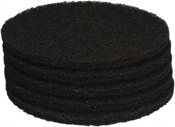 PRO-SOURCE - Stripping Pad - 15" Machine, Black Pad, Polyester - Top Tool & Supply