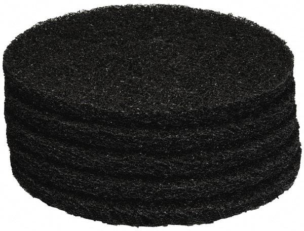 PRO-SOURCE - Stripping Pad - 14" Machine, Black Pad, Polyester - Top Tool & Supply