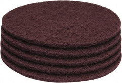 PRO-SOURCE - Stripping Pad - 17" Machine, Maroon Pad, Polyester - Top Tool & Supply