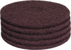 PRO-SOURCE - Stripping Pad - 15" Machine, Maroon Pad, Polyester - Top Tool & Supply