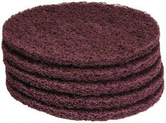 PRO-SOURCE - Stripping Pad - 13" Machine, Maroon Pad, Polyester - Top Tool & Supply