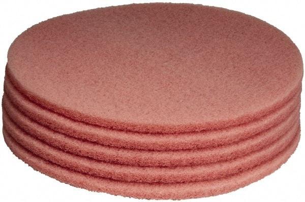 PRO-SOURCE - Polishing Pad - 27" Machine, Pink Pad, Polyester - Top Tool & Supply