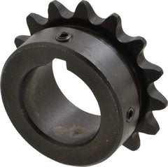 Browning - 15 Teeth, 3/8" Chain Pitch, Chain Size 35, Finished Bore Sprocket - 1" Bore Diam, 1.804" Pitch Diam, 1.99" Outside Diam - Top Tool & Supply