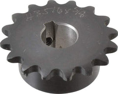 Browning - 16 Teeth, 3/8" Chain Pitch, Chain Size 35, Finished Bore Sprocket - 5/8" Bore Diam, 1.922" Pitch Diam, 2.11" Outside Diam - Top Tool & Supply