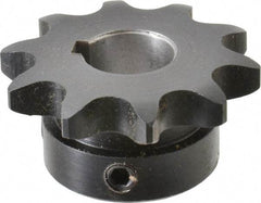 Browning - 10 Teeth, 1/2" Chain Pitch, Chain Size 40, Finished Bore Sprocket - 5/8" Bore Diam, 1.618" Pitch Diam, 1.84" Outside Diam - Top Tool & Supply